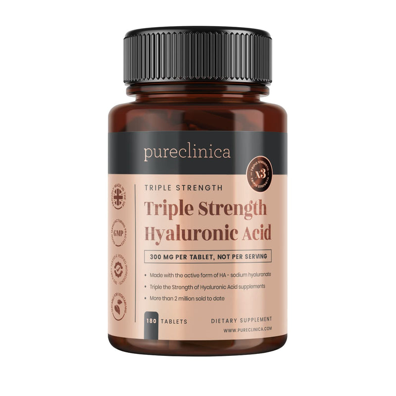 [Australia] - Triple Strength Hyaluronic Acid 300mg x 180 tablets (6 months supply). 300% stronger 180 Count (Pack of 1) 