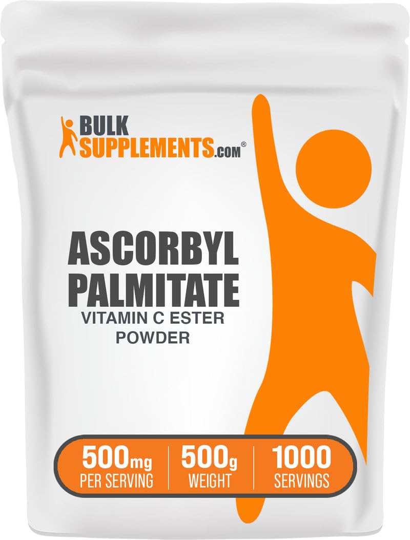 BulkSupplements.com Ascorbyl Palmitate Powder - Vitamin C Ester, Vitamin C Supplement - Gluten Free, 500mg per Serving, 500g (1.1 lbs) (Pack of 1) 17.64 Ounce (Pack of 1)
