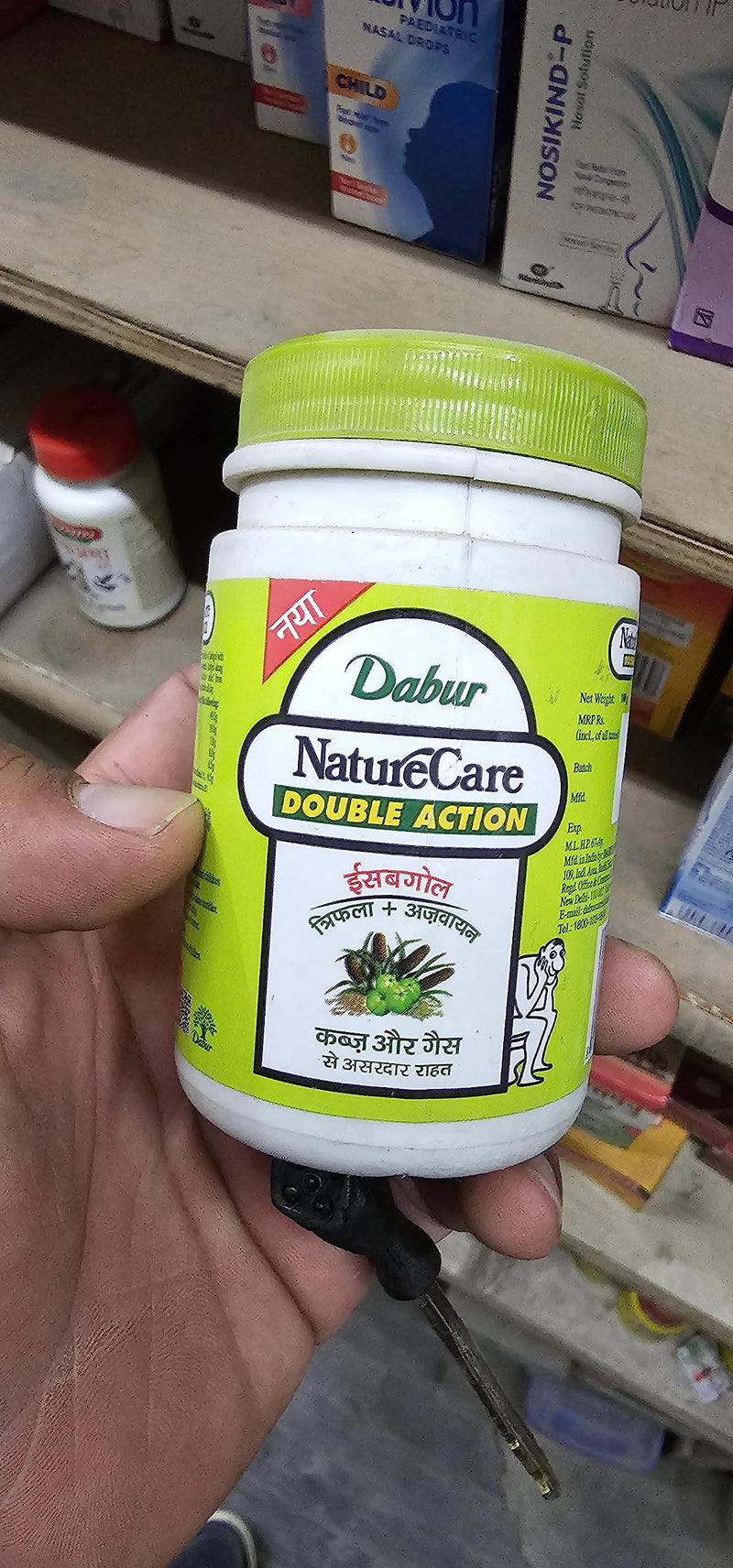 [Australia] - Dabur 2 X Naturecare Double Action Isabgol (2 X 100G) Triphala/Trifala + Ajwain (Bishop's Weed) Relief from Constipation & Gas 