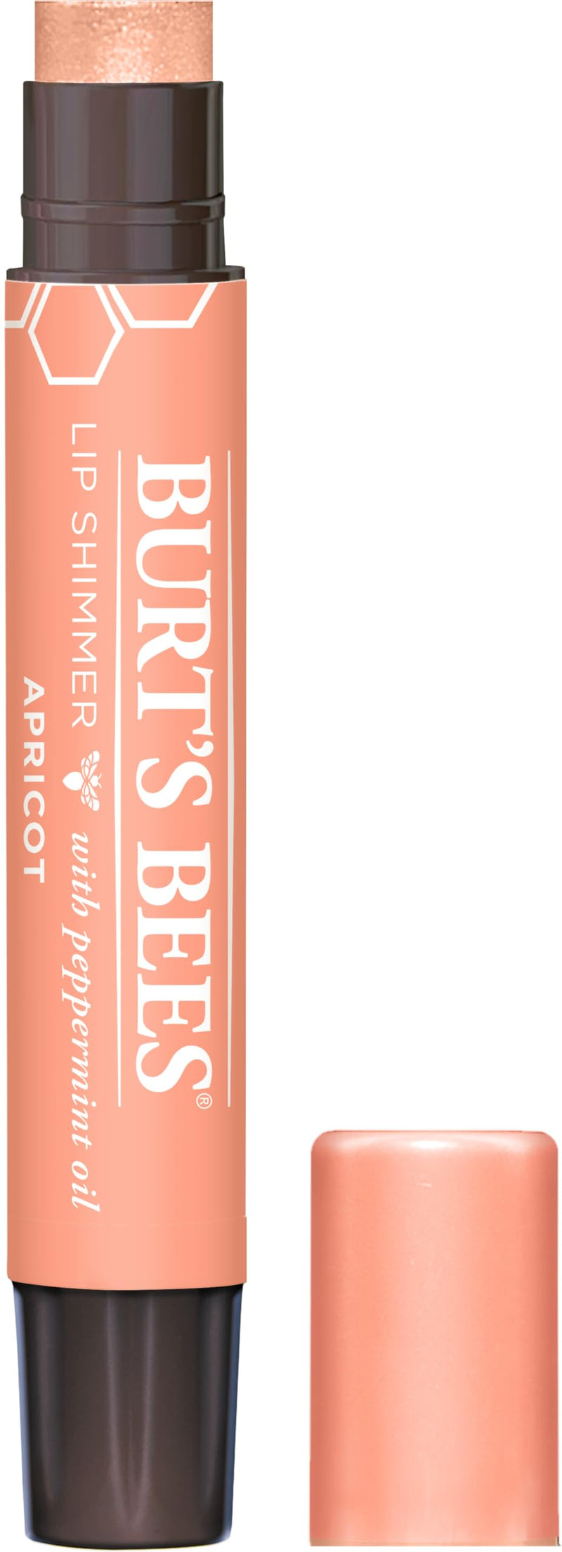Burt's Bees Lip Balm, Moisturizing Lip Shimmer for Women, for All Day Hydration, with Vitamin E & Coconut Oil, 100% Natural, Apricot, 0.09 Ounce 1 Count (Pack of 1)