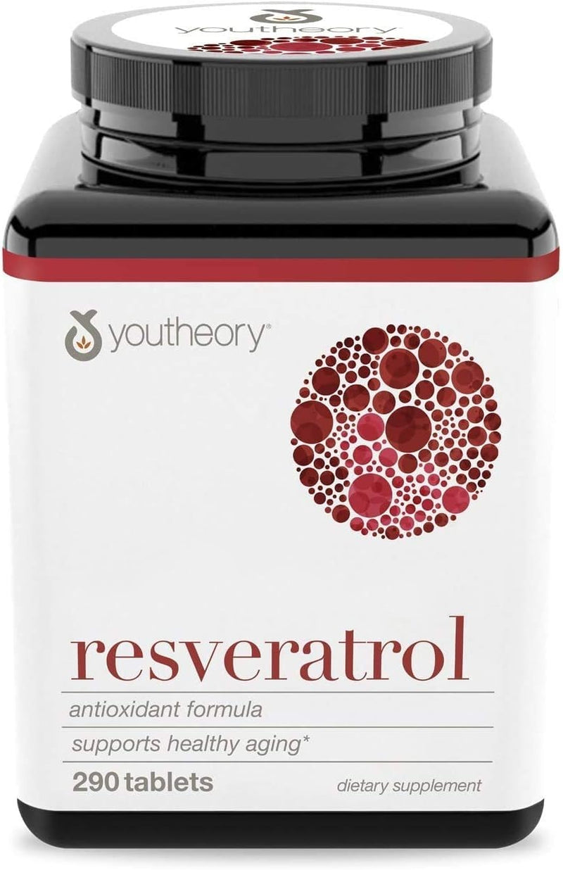 [Australia] - Youtheory Resveratrol with Acerola, 290 Count (1 Bottle) 290 Count (Pack of 1) 