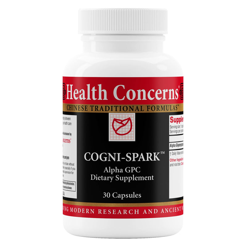 Health Concerns Cogni-Spark – Brain Support for Memory, Focus, and Mental Clarity – Alpha-GPC Choline Supplement for Cognition, Nerve Function & Longevity – Cognitive Health Formula – 30 Capsules 1 Count (Pack of 30)