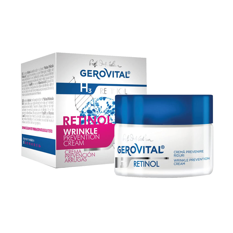 GEROVITAL RETINOL Anti Wrinkle Retinol Cream with Vitamin A and Vitamin E, contains Sepilift Complex, Anti Aging Face Moisturizer with Retinol, 50 mL