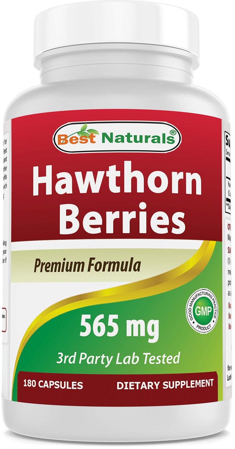 [Australia] - Best Naturals Hawthorn Berry 565 mg 180 Capsules (180 Count (Pack of 1)) 180 Count (Pack of 1) 