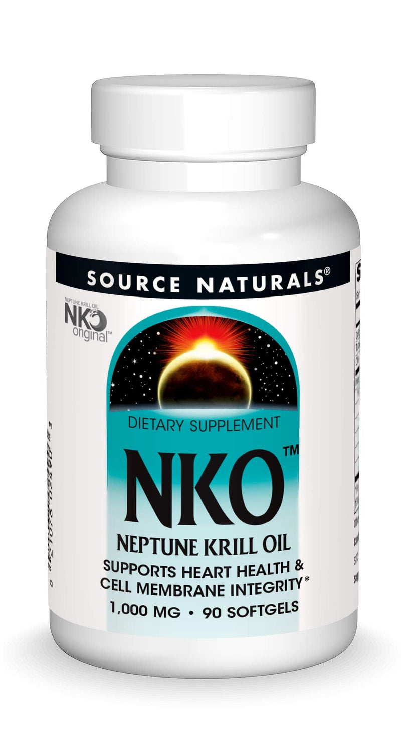 [Australia] - Source Naturals NKO Neptune Krill Oil, Supports Heart Health and Cell Membrane Integrity*, 1000 mg - 90 Softgels 90 Count (Pack of 1) 