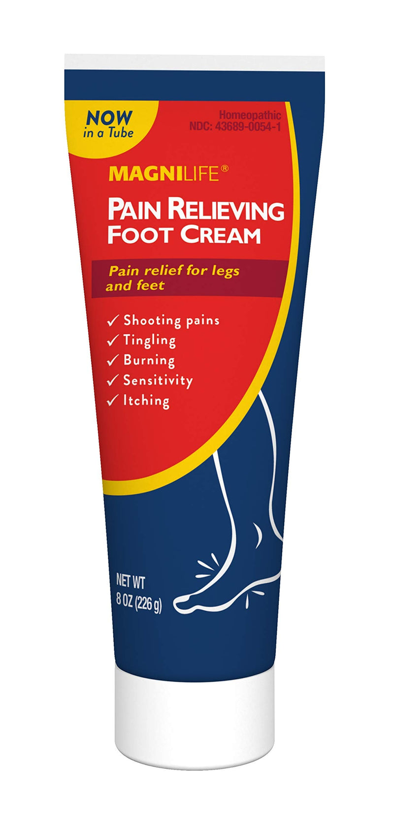 [Australia] - MagniLife Pain Relieving Foot Cream, 8 oz Tube, Soothing Relief for Soreness, Pain, Burning, Tingling, Itching or Sensitivity in Feet & Legs, Moisturizing & Hydrating Foot Cream, No Petroleum 8oz Tube 