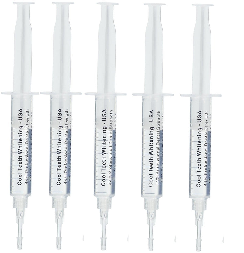 [Australia] - Teeth Whitening Gel Refills 5 Pack Teeth Whitening Trays Included Remove Tooth Stains Enamel Safe Gluten Free 44% Carbamide Peroxide Gels Vegan and Alcohol Free Fast Acting Teeth Whitener BPA Free 