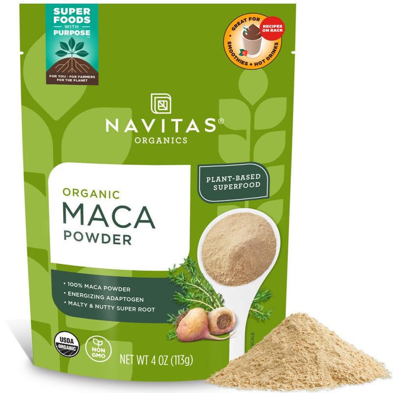 [Australia] - Navitas Organics Maca Powder ‚Äì 100% Gelatinized Peruvian Maca for Adaptogen Smoothies, Lattes, Baking & More ‚Äì Energize & Balance - USDA Organic, Non GMO, Vegan, Gluten Free (4oz. Bag, 23 Servings) 4 Ounce (Pack of 1) 