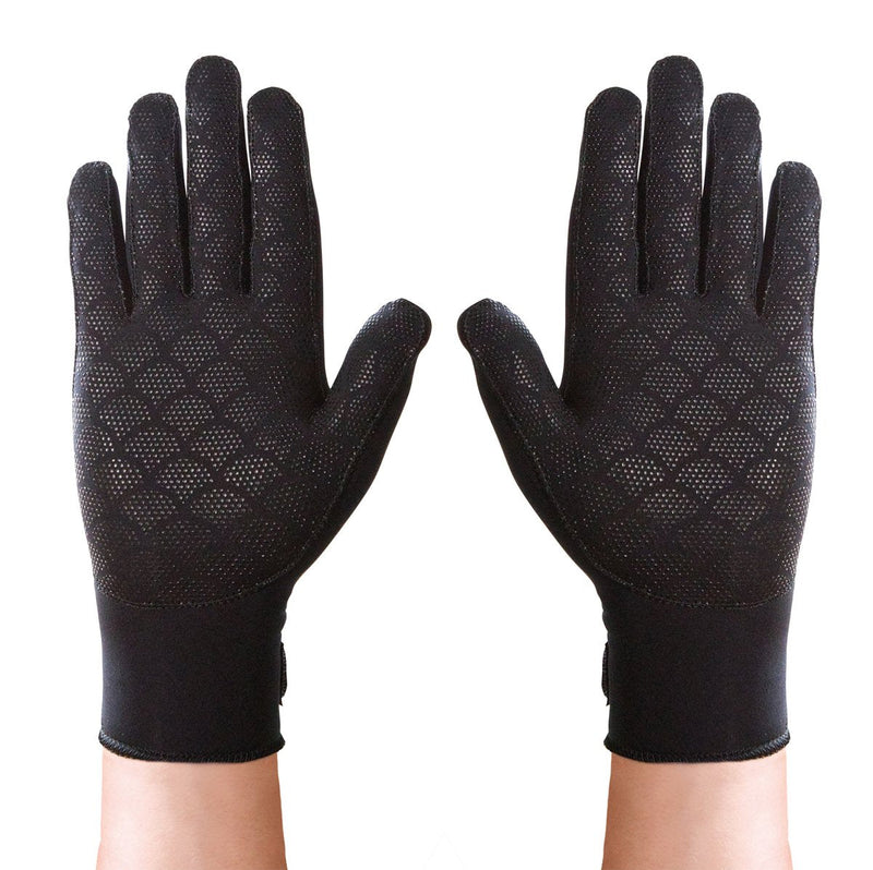 [Australia] - Thermoskin Full Finger Arthritis Gloves, Black, Small Small (1 Pair) 