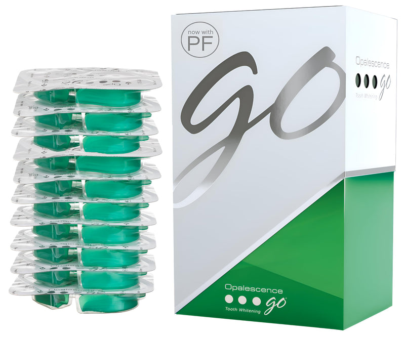 [Australia] - Opalescence Go 15 PF - Prefilled Teeth Whitening Trays - (10 Treatments) Hydrogen Peroxide 15 and Potassium Fluoride - Made by Ultradent - GO15-PF-4638 