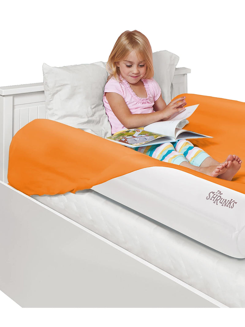[Australia] - (2-Pack) Shrunks Inflatable Bed Rail for Toddlers, Kids, Adults, and Elderly | Portable Toddler Bed Bumpers for Travel or Home | Blow Up Guard Rail for Twin, Full, Queen, King Size Beds 2 Count White 