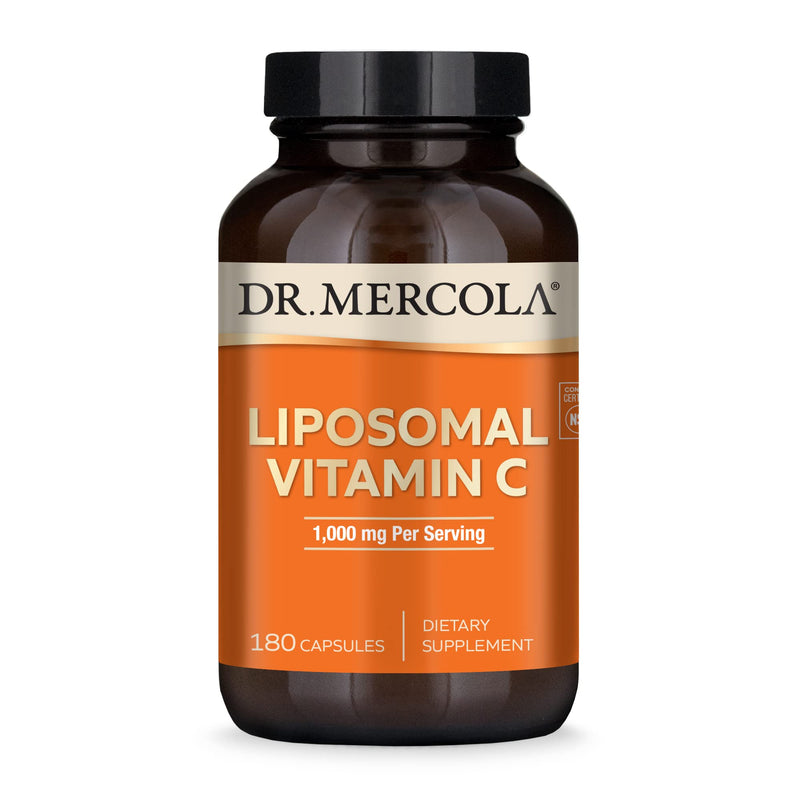Dr. Mercola Liposomal Vitamin C, 1,000 mg, 180 Capsules, 90 Servings | 1,000 mg Vitamin C per 2-capsule serving; 180 capsules; 90 servings 180 Count (Pack of 1)