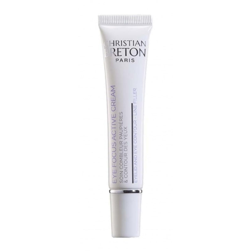Christian Breton Eye Focus Active Cream - Deeply Hydrating Under Eye Cream for Smoothing Under Eyes - Squalane & Vitamin E - Ophthalmologist Tested, Made in France - 10 ml / 0.34 oz
