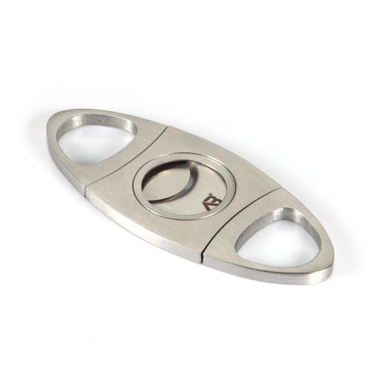 [Australia] - Alaska Bear® Cigar Cutter Stainless Steel Guillotine Double Cut Blade in Black Gift Pouch 