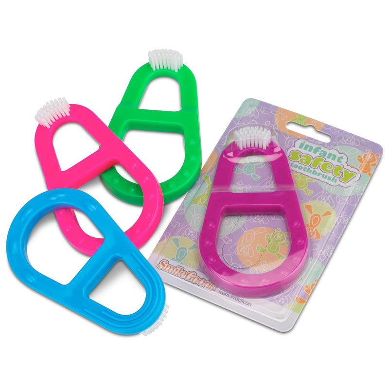 [Australia] - SmileGoods Infant Safety Toothbrushes, 24 Individually Packaged Toothbrushes, Assorted Colors, Bulk Pack of 24 