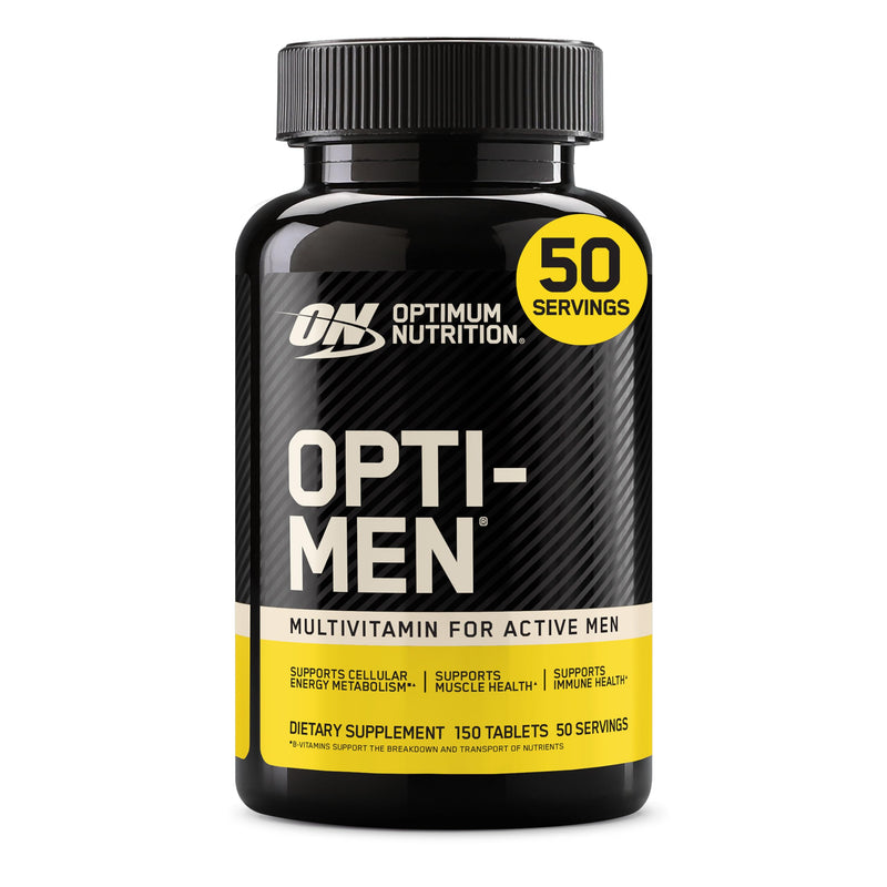 Optimum Nutrition Opti-Men, Vitamin C, Zinc and Vitamin D, E, B12 for Immune Support Mens Daily Multivitamin Supplement, 150 Count (Packaging May Vary) 150 Count (Pack of 1)