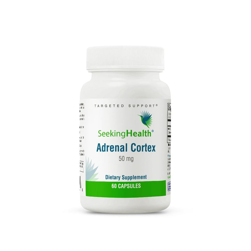 [Australia] - Seeking Health Adrenal Cortex - Adrenal Supplement to Support Healthy Nervous System & Energy - Gluten-Free & Dairy-Free Nervous & Immune System Supplement - 50 mg, 60 Capsules 