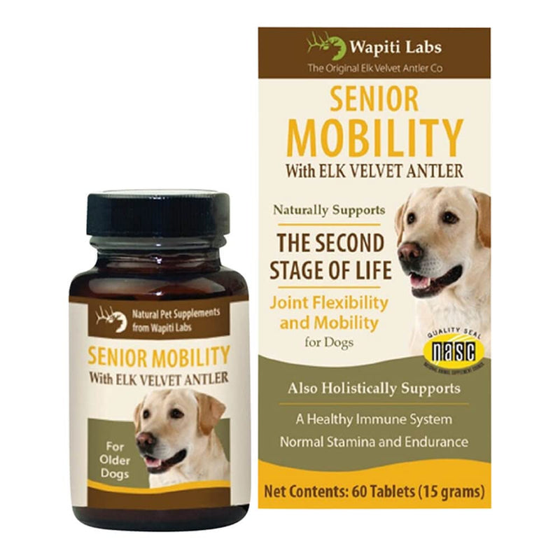 60 Count Senior Dog Mobility with Elk Velvet Antler Tablets - PawsPlanet Australia