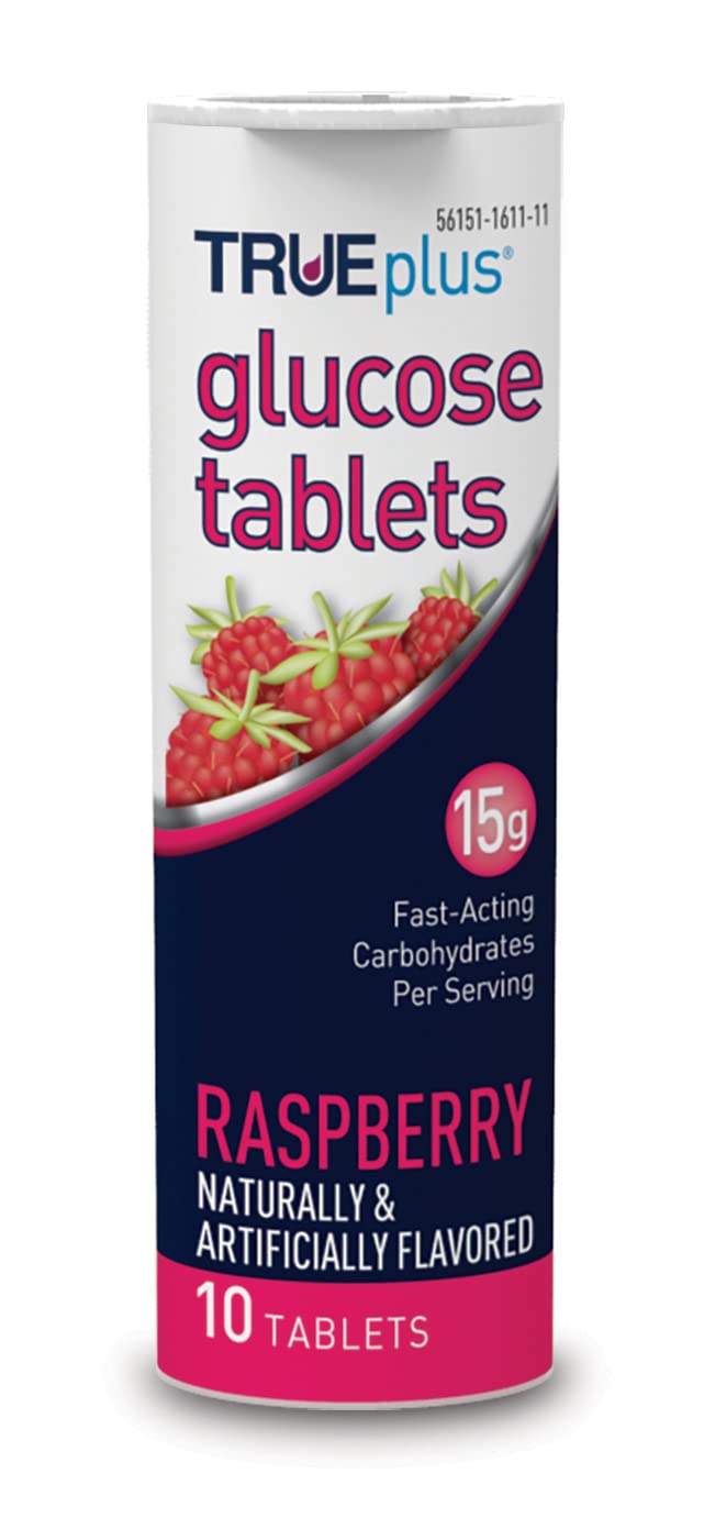 [Australia] - TRUEplus¬Æ Glucose Tablets, Raspberry Flavor - 10ct Tube (1) 
