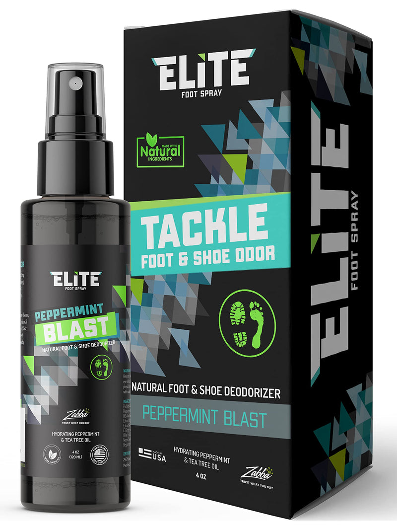 [Australia] - Elite Sportz Shoe Deodorizer - 4 oz Foot Spray and Shoe Odor Eliminator - No More Smelly Shoes or Stinky Feet with our Peppermint Shoe Freshener - Small Gift for Men & Women 