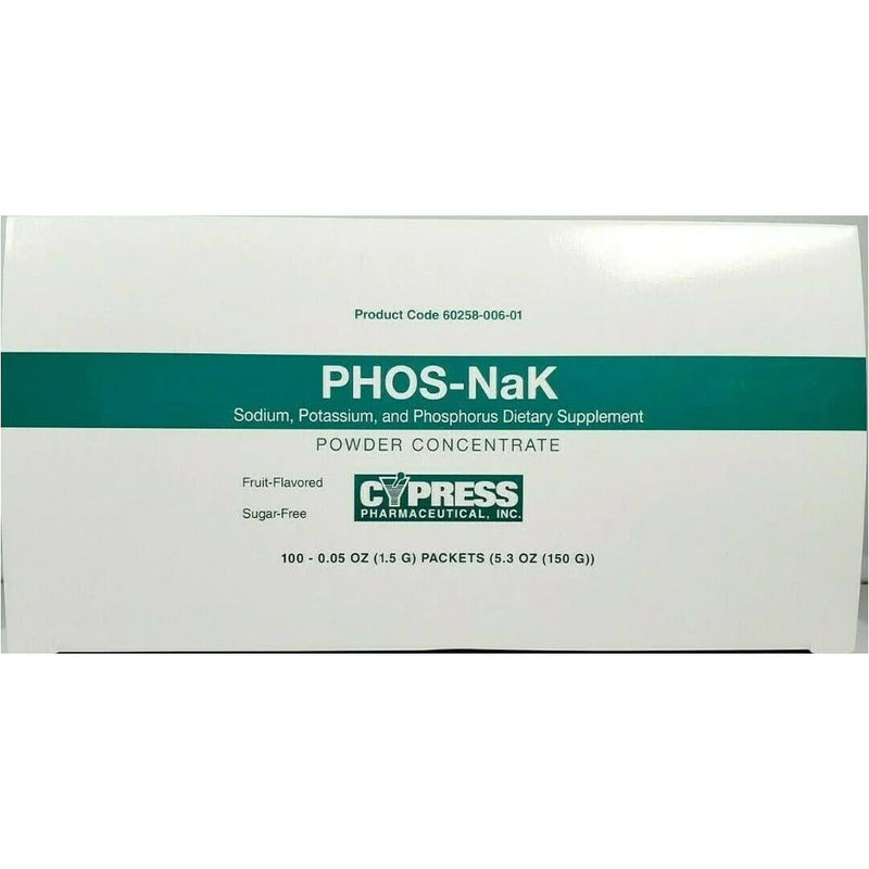 [Australia] - MCK27102700 - Phos-NaK Dietary Supplement Sodium / Potassium / Phosphorus 160 mg - 280 mg - 250 mg Unit Dose, Oral Powder Concentrate Packet Fruit Flavor 