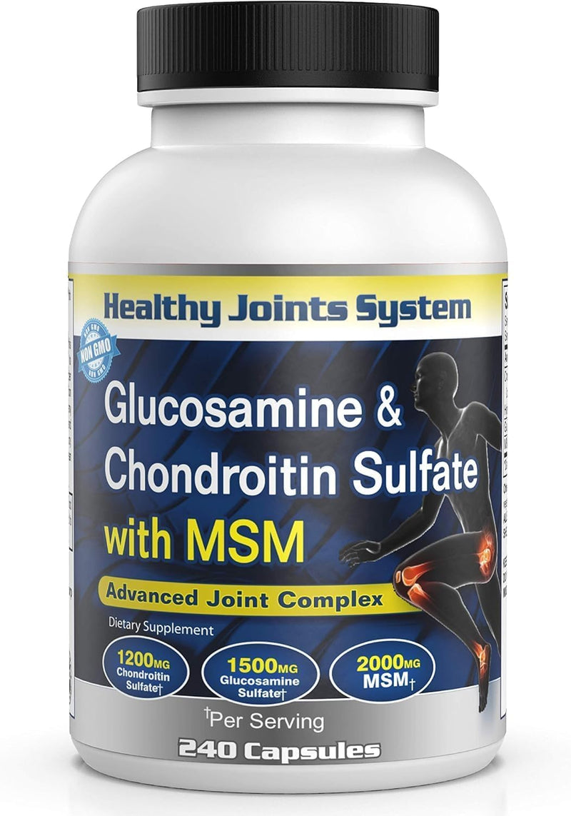 [Australia] - Advanced Mobility & Flexibility Support Formula with Glucosamine, Chondroitin & MSM – 240 Capsules for Active Lifestyles & Daily Wellness 