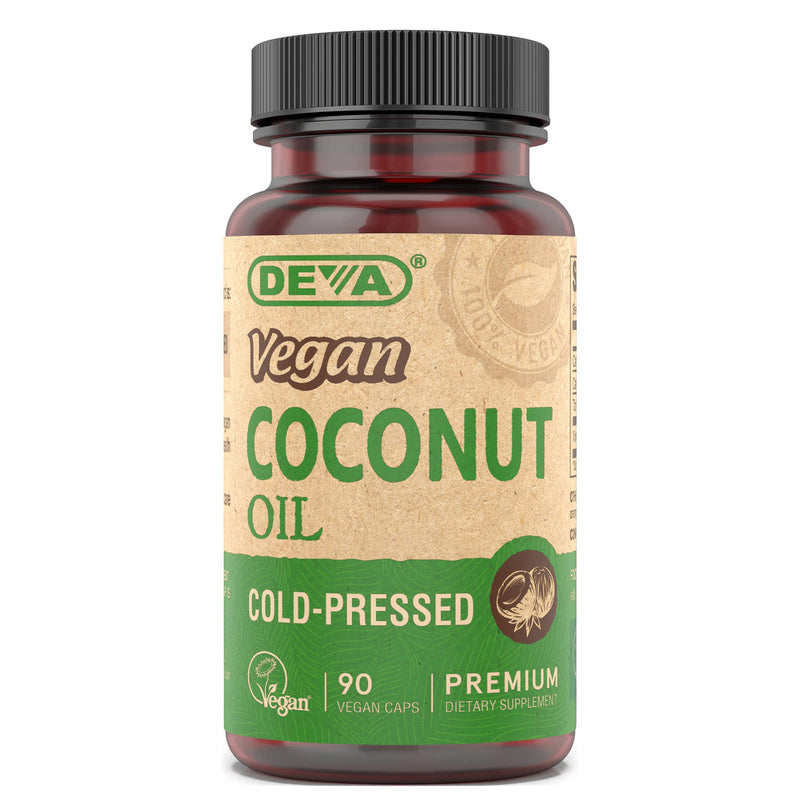 [Australia] - Deva Nutrition Vegan Virgin Coconut Oil Capsules, 90 Count 90 Count (Pack of 1) 