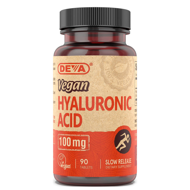 DEVA Nutrition Vegan Hyaluronic Acid 100 MG - Non-GMO and Hemolytic-Free - 90 Tablets, 1-Pack 90 Count (Pack of 1)