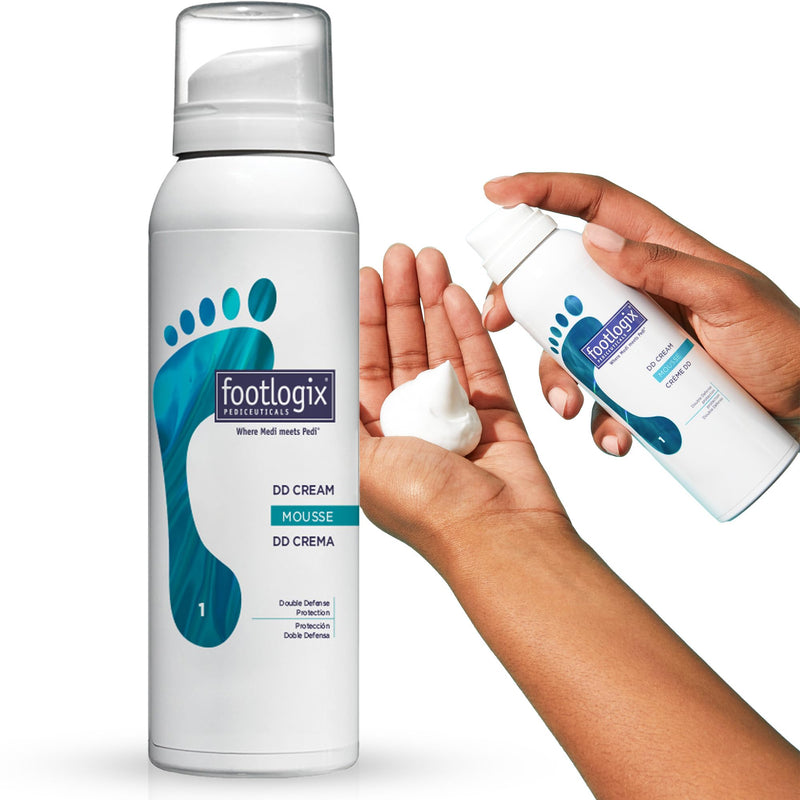 Footlogix DD Cream Mousse Double-Defense Formula 4.23 oz | Urea Foot Cream Mousse with Spiraleen, Co-Q10 & Aloe | Daily Moisturizer for Dry Skin | Dermal Infusion Technology | Fragrance-Free