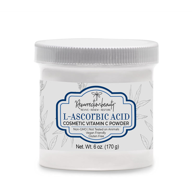 100% Pure L-Ascorbic Acid (Cosmetic Vitamin C Powder for Face) to Make Your Own Premium Beauty Serum, Skincare Mask Treatment, Hyaluronic Serums with Vit C & DIY Facial Skin Care Products 6 OZ 1