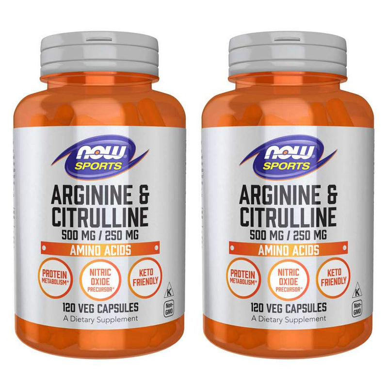 Arginine & Citrulline 500/250mg - 120 Capsules (2 Pack) 120 Count (Pack of 2)