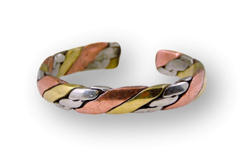[Australia] - Handmade Twisted Three Metal Medicine/Healing Ring. 