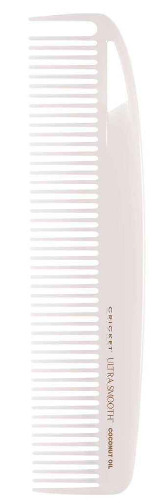 Cricket Ultra Smooth Coconut Dressing Comb - Infused with Coconut Oil & Keratin for Frizz-Free Shine, Ideal for Styling, Smoothing, and Cutting Shorter Hair Dressing Coconut Oil