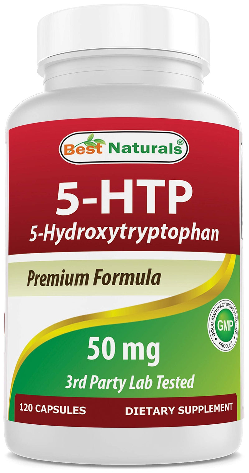 [Australia] - Best Naturals 5-HTP 50 mg 120 Capsules, 5 HTP Capsules Supports Relaxation & restful Sleep 120 Count (Pack of 1) 