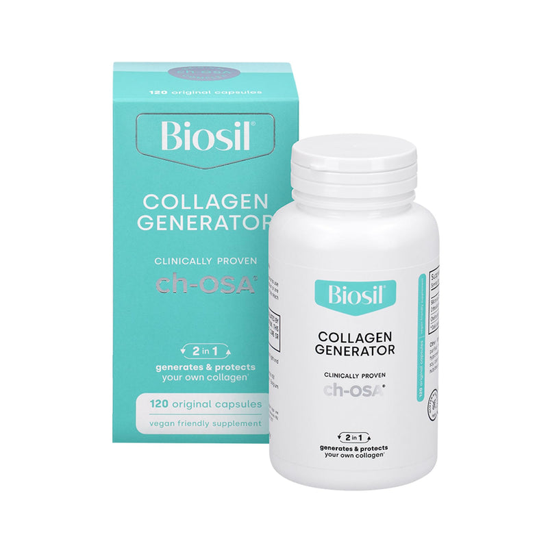 [Australia] - Biosil Collagen Generator - 120 Capsules - with Patented ch-OSA Complex - Generates & Protects Your Own Collagen - GMO Free - 120 Servings 1 Count (Pack of 120) 