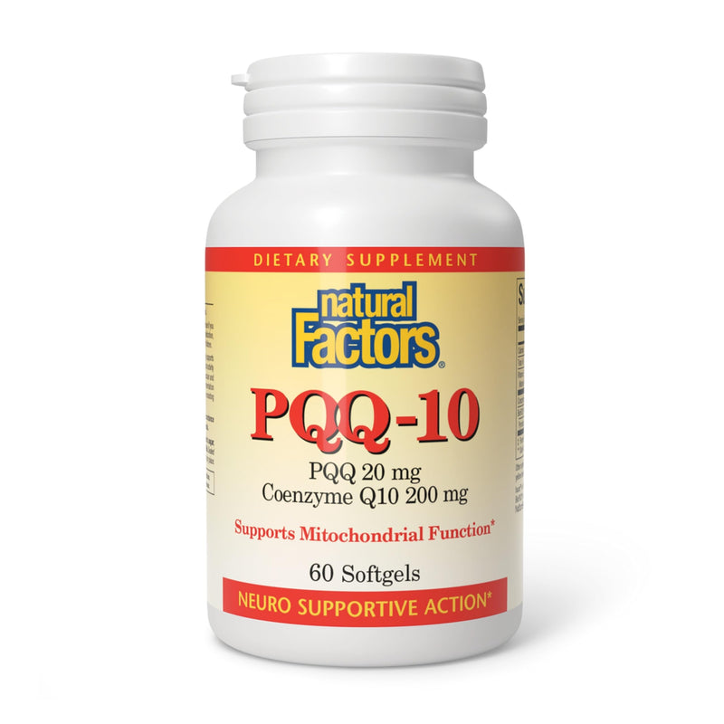 Natural Factors, PQQ-10, Supports Energy and Healthy Aging, Dietary Supplement, 60 softgels (60 servings) 60 Count (Pack of 1)