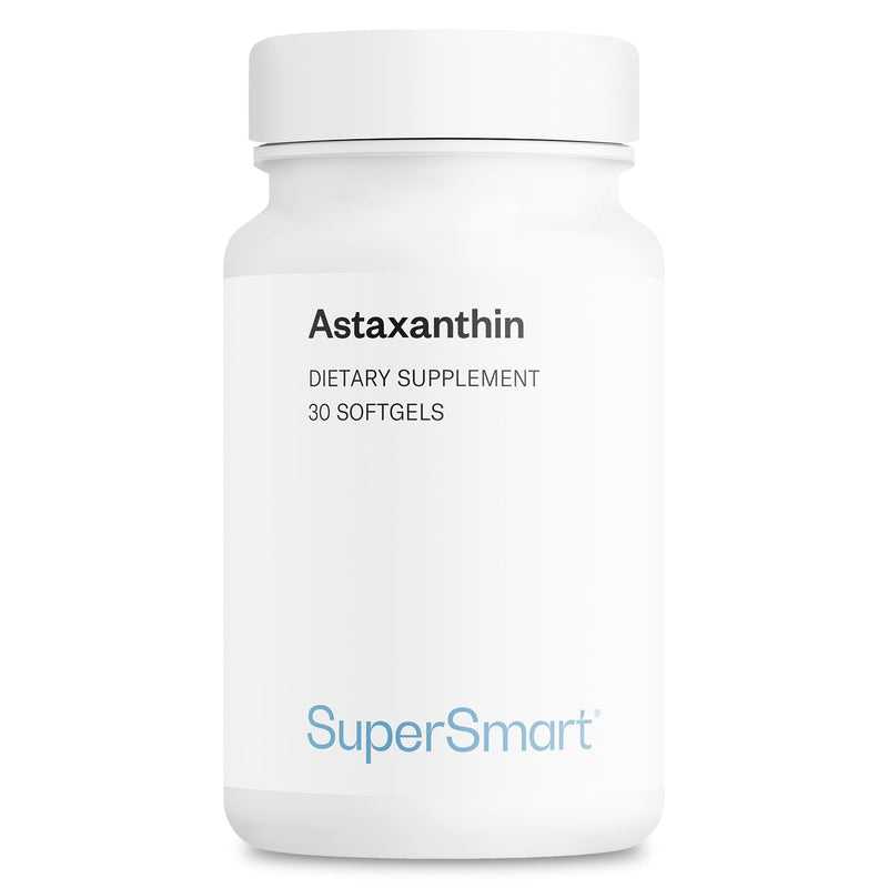 Supersmart Astaxanthin 4mg per Day (Patented & High Potency) - with AstaPure, Vitamin E, Olive Oil - Antioxidant Carotenoid | Non-GMO & Gluten Free - 30 softgels