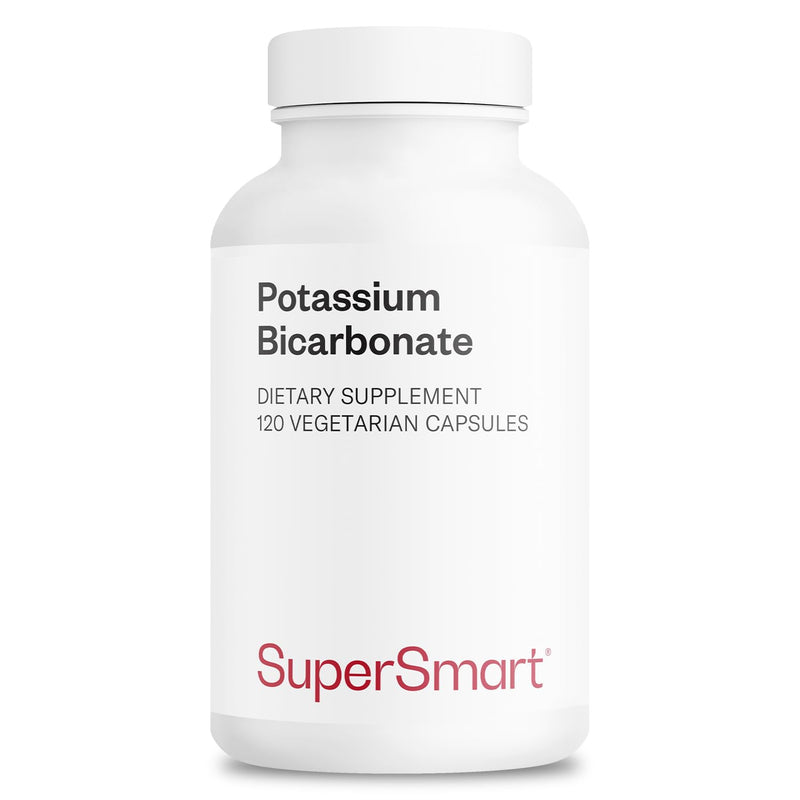 [Australia] - Supersmart - Potassium Bicarbonate 5400mg per Day (High Dose) - Electrolyte Mineral - Acid-Base Balance pH - Heart, Muscle & Nerve Health | Non-GMO & Gluten Free - 120 Vegetarian Capsules 1 Count (Pack of 120) 