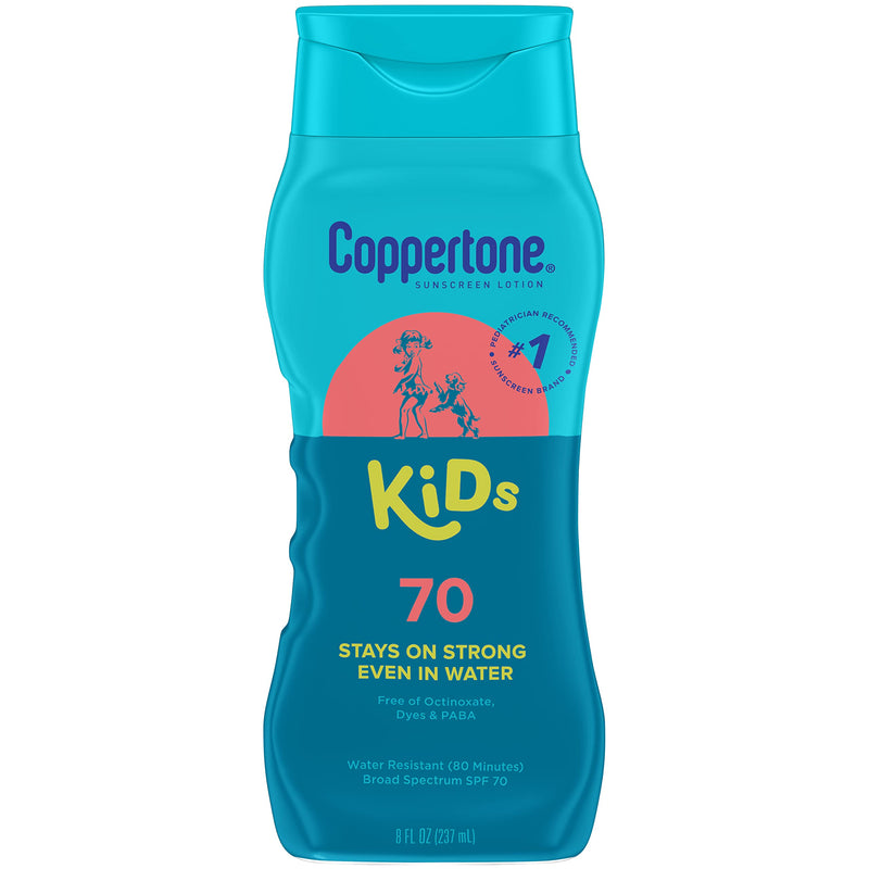 [Australia] - Coppertone Kids Sunscreen Lotion, SPF 70 Sunscreen for Kids, Water Resistant Sunscreen Lotion, 8 Fl Oz 