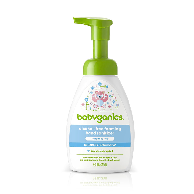[Australia] - Babyganics Alcohol-Free Foaming Hand Sanitizer, Pump Bottle, Fragrance Free, 8.45 oz, Packaging May Vary 