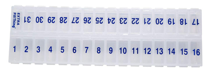 Once-a-Day Monthly Pill Organizer – Large Compartments with Removable Lid for Easy Loading – Holds 31 Days of Medications Plus Extra Compartment – BPA Free Clear Standard