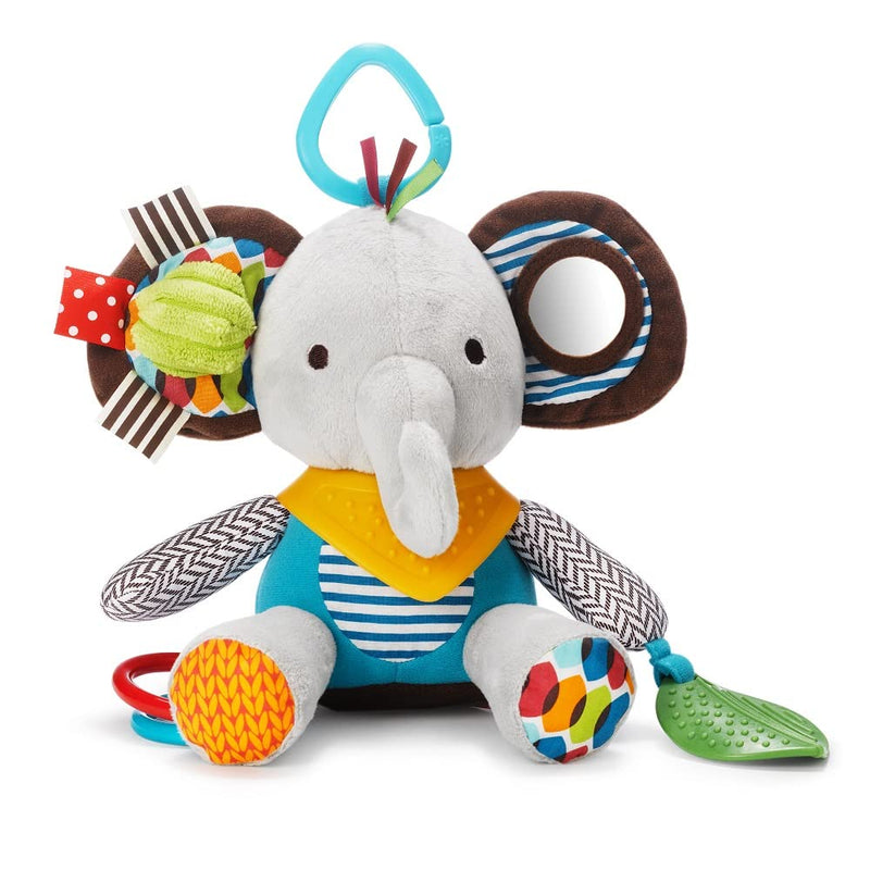 [Australia] - Skip Hop Bandana Buddies Baby Activity and Teething Toy with Multi-Sensory Rattle and Textures, Elephant Activity Toy 