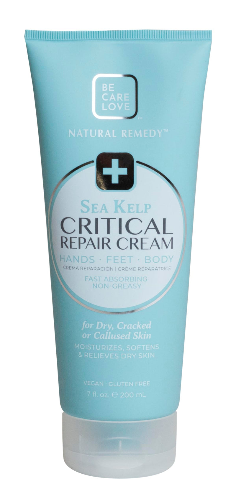 Be Care Love Critical Repair Working Hands Cream for Dry Cracked Hands, | Sea Kelp Hand Cream with Arnica, Shae Butter for hands, feet and body, skin care moisturizer, Made In USA, 7 fl oz 7 Fl Oz (Pack of 1)