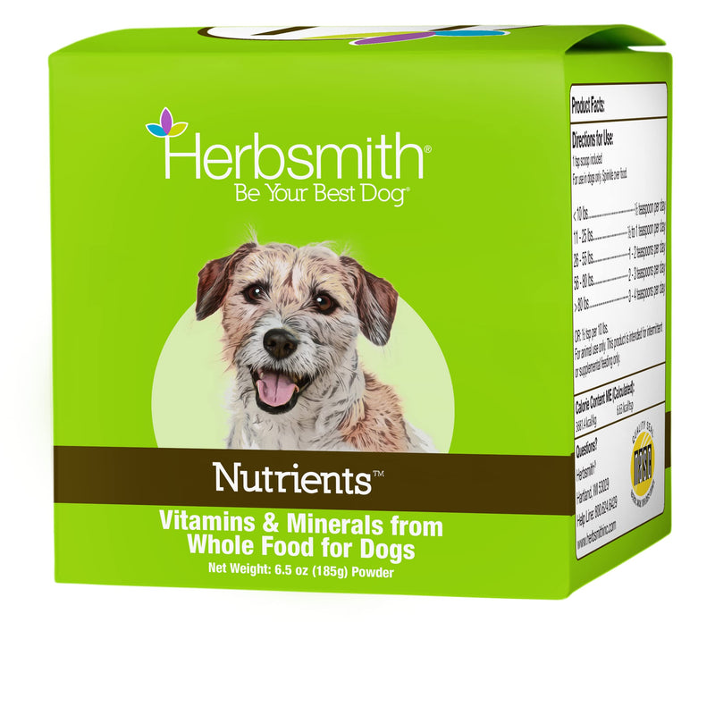Herbsmith Nutrients Superfood Dog Multivitamin Featuring Vitamins & Minerals from Whole Foods Boost Kibble or DIY Raw with Antioxidants for Puppies to Seniors - 6.5 oz - PawsPlanet Australia