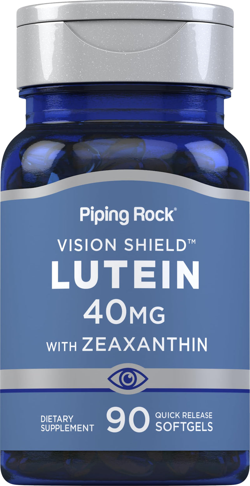 [Australia] - Piping Rock Lutein 40mg with Zeaxanthin | 90 Softgels | Eye Health Vitamins | Non-GMO, Gluten Free Supplement 
