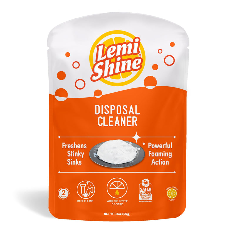 [Australia] - Lemi Shine Garbage Disposal Cleaner and Deodorizer Powered By Citric Acid | Foam Cleaner For Kitchen Garbage Disposal with a Natural, Fresh Lemon Scent (2 Count) 4 Ounce (Pack of 1) 