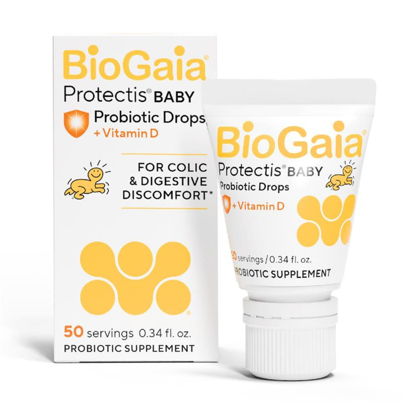 [Australia] - BioGaia Protectis Baby Probiotic Drops | Colic & Gas Relief + Vitamin D | Safe for Newborns | Ease Crying, Fussing, Colic, Gas, Spit-ups & Constipation | No Dairy, Soy & Gluten | 50 Day Supply | 10mL 0.34 Fl Oz (Pack of 1) 