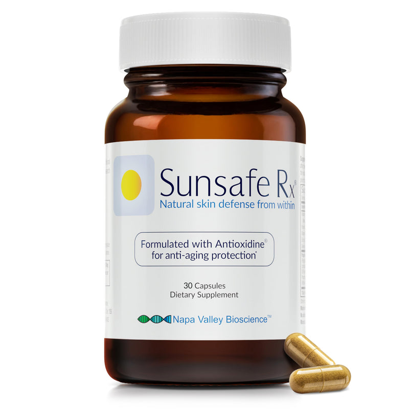 Sunsafe Rx Anti Aging Supplement: Natural Skin Protection Pills 30 Capsules | Antioxidants, Skincare, Radiant Skin, Youthful Appearance, Eye Health, Vitamins, Minerals, 250mg Polypodium Leucotomos 30 Count (Pack of 1)