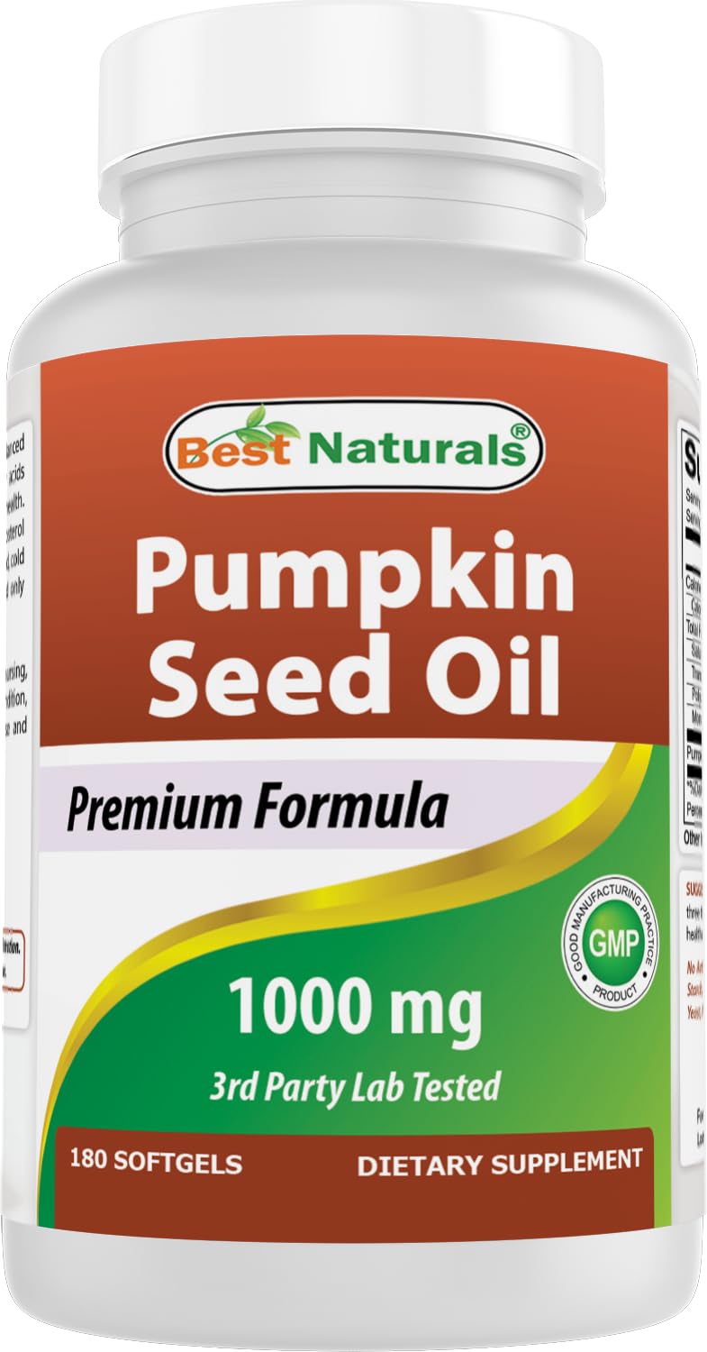[Australia] - Best Naturals Pumpkin Seed Oil Bladder Control 1000 mg 180 Softgels 