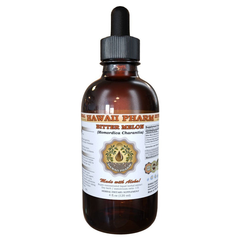 [Australia] - Hawaii Pharm Bitter Melon Liquid Extract, Organic Bitter Melon (Momordica Charantia) Dried Fruit Tincture Herbal Supplement 2 oz 2 Fl Oz (Pack of 1) 